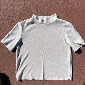 Zara Light Gray Short Sleeve Top